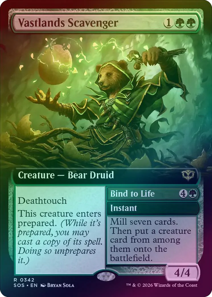 Vastlands Scavenger // Bind to Life - Extended Art (Foil) (SOS)
