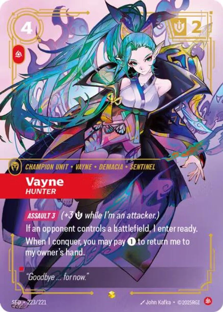 Vayne - Hunter (Overnumbered) - 223/221 - Showcase