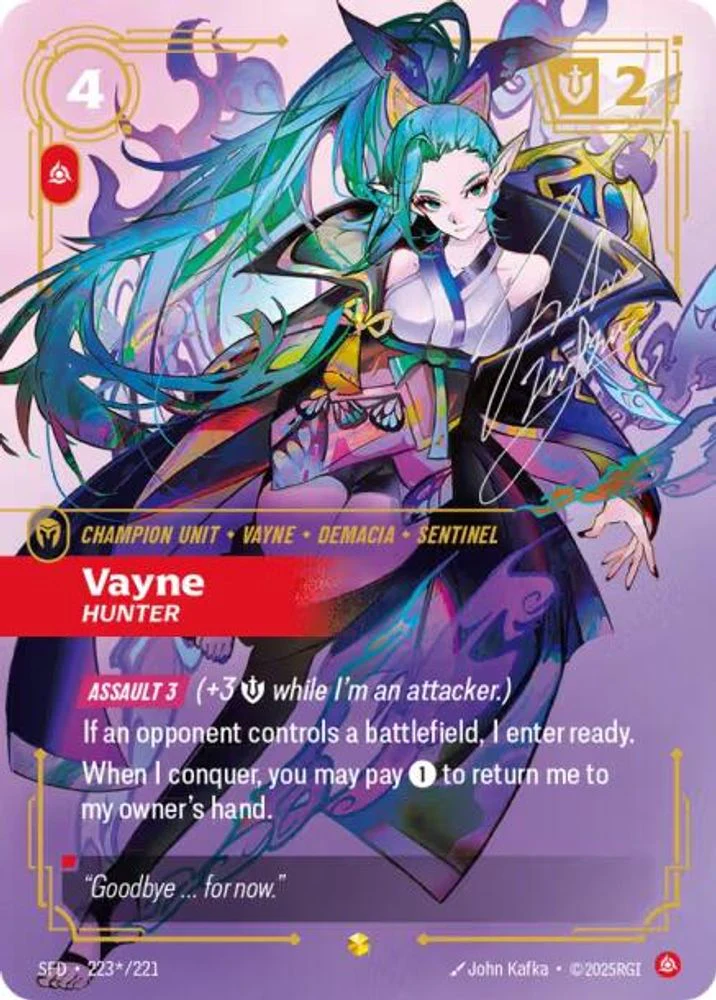 Vayne - Hunter (Signature) - 223*/221 - Showcase