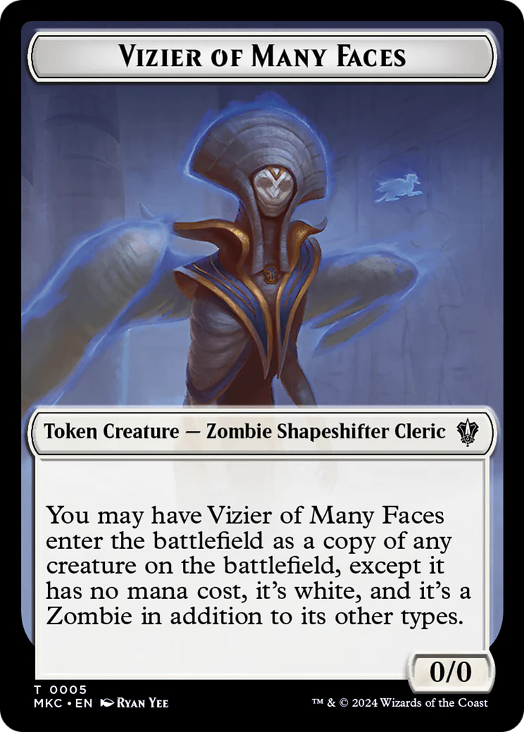 Vizier of Many Faces // Zombie Token (TMKC)