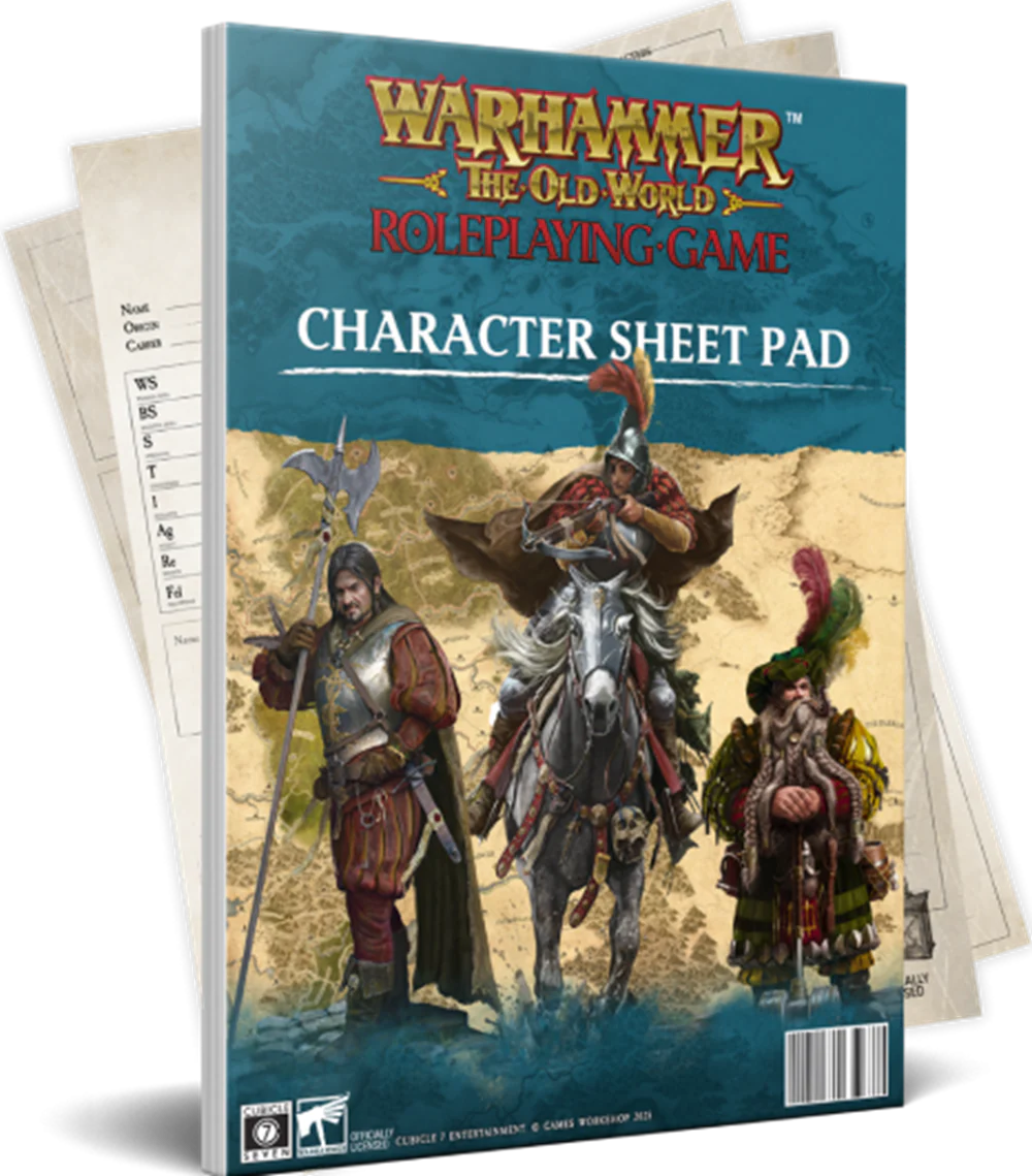 Warhammer: the Old World Roleplaying Game - Character Sheet Pad (Pre-Order)