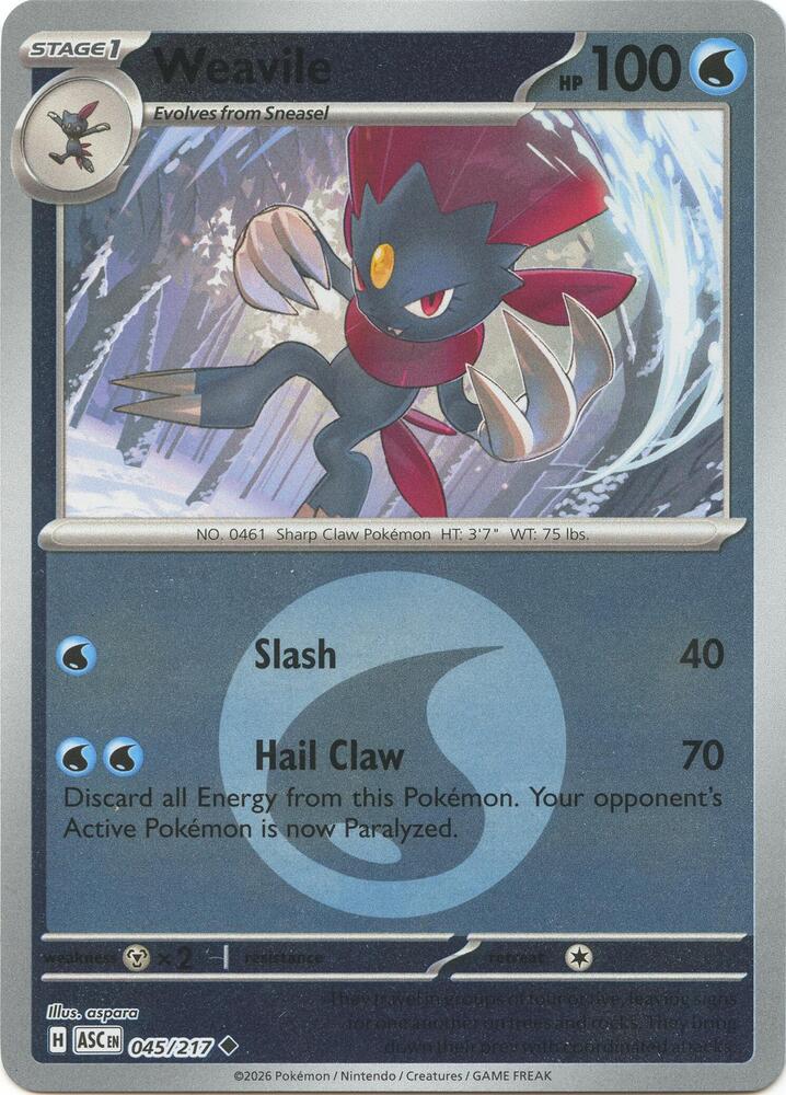 Weavile (Energy Symbol Pattern) - 045/217 - Uncommon