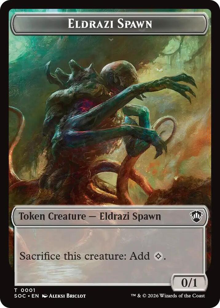 Worm // Eldrazi Spawn Token (TSOC) - Image 2