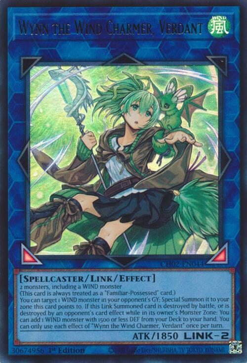 Wynn the Wind Charmer, Verdant - CH02-EN044 - Ultra Rare - 1st Edition