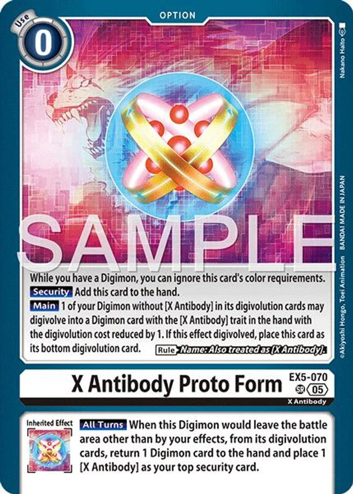 X Antibody Proto Form (Block 5 Reprint) - EX5-070 - Super Rare