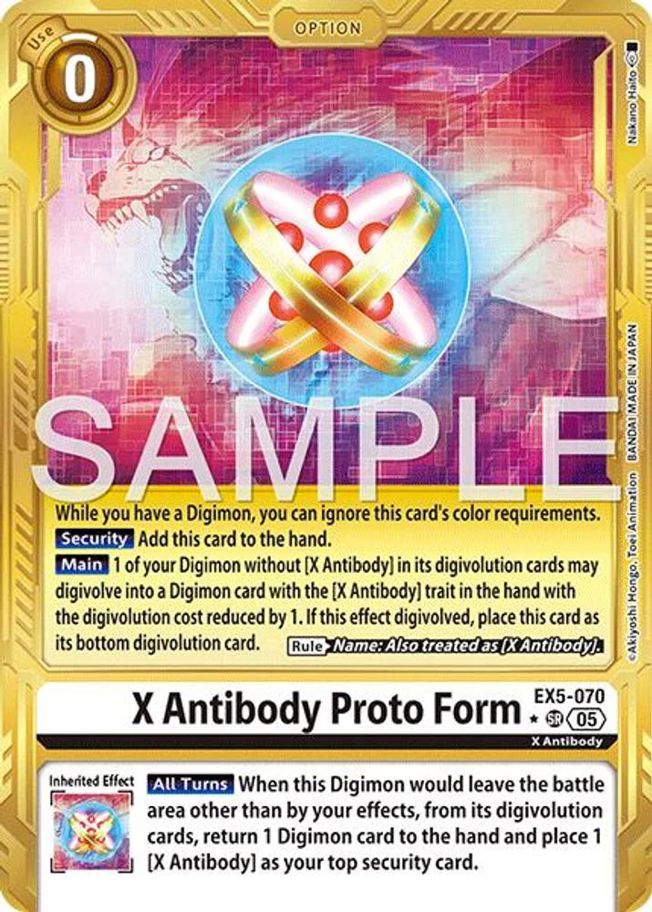 X Antibody Proto Form (Gold Border) - EX5-070 - Super Rare