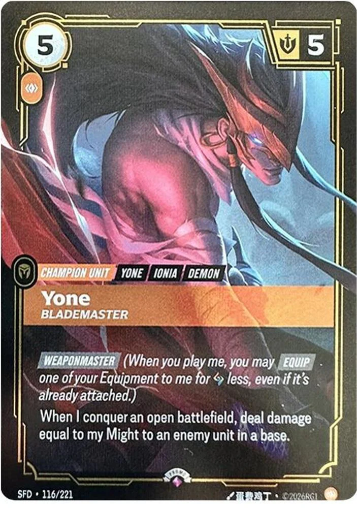 Yone - Blademaster - 116/221 - Promo