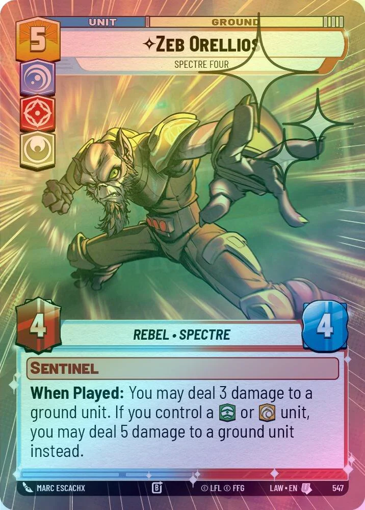 Zeb Orellios - Spectre Four (Hyperspace Foil) - 547 - Uncommon (Foil)