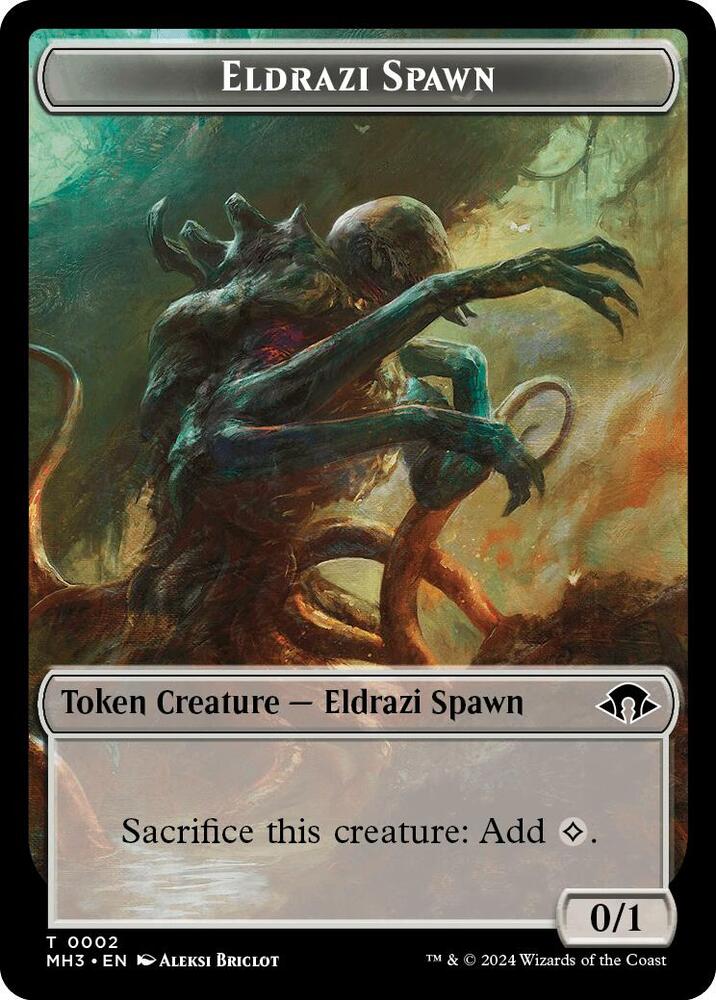 Fish // Eldrazi Spawn Token (Foil) (TMH3) - Image 2