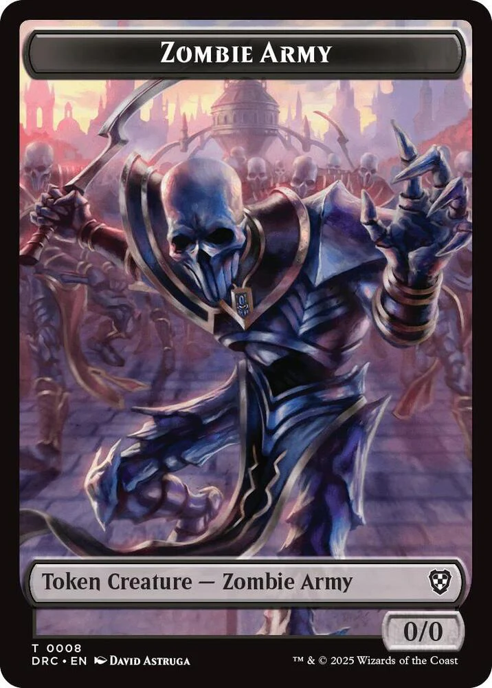 Zombie Warrior // Zombie Army Token (Foil) (TDRC) - Image 2