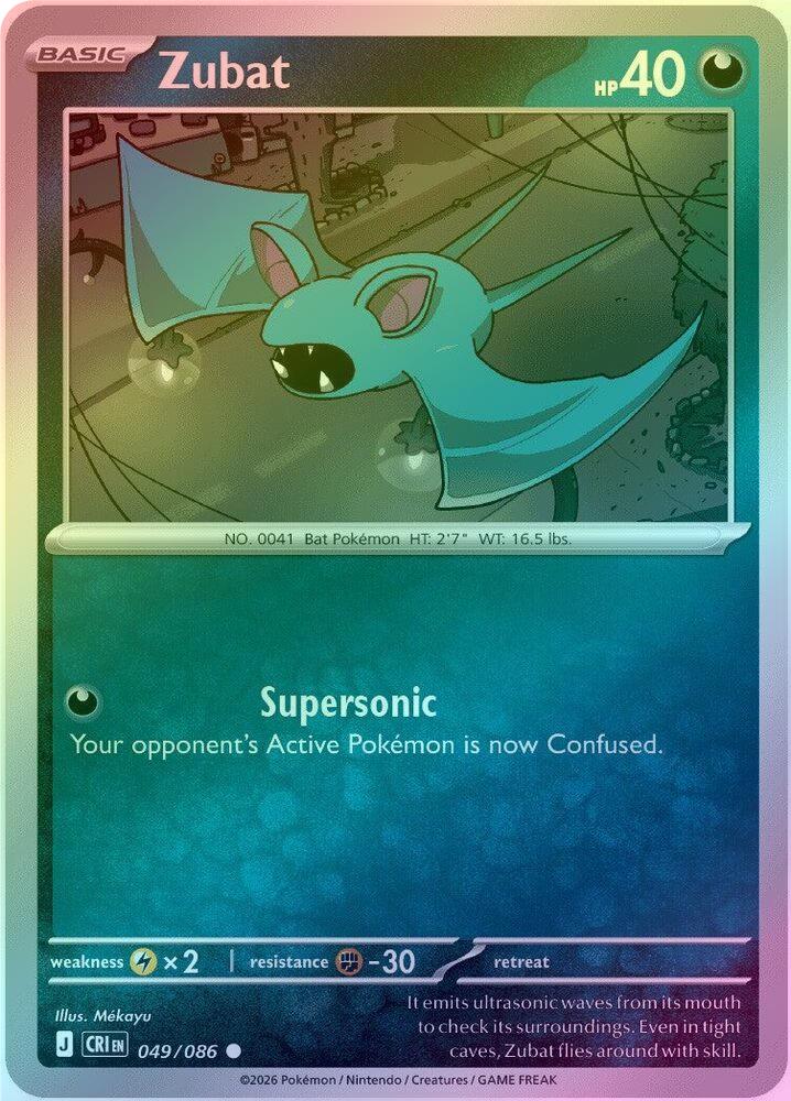 Zubat - 049/086 - Common - Reverse Holo