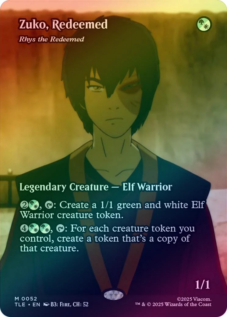 Zuko Redeemed // Rhys the Redeemed - Borderless Source Material (Foil) (TLE)
